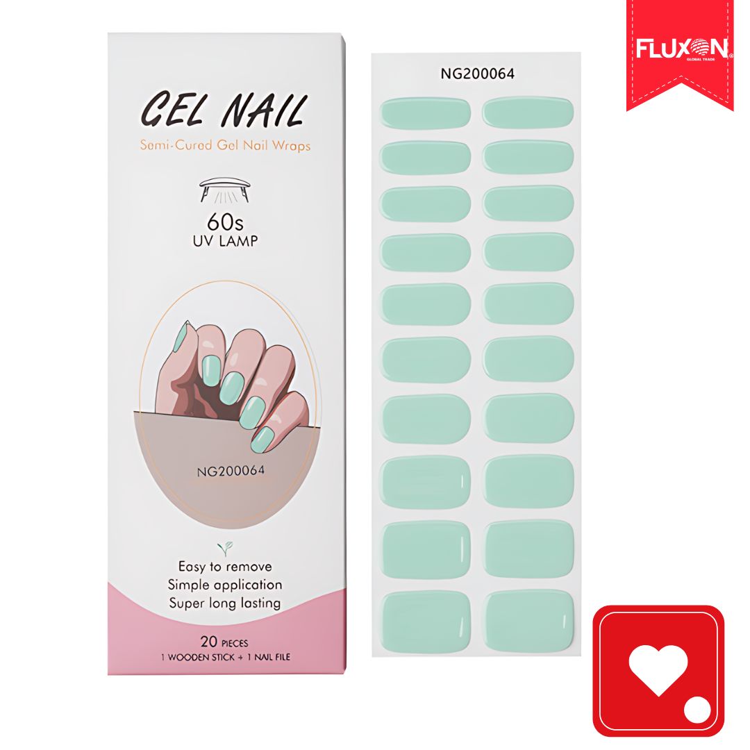 Kit Manilux® | 20 Stickers de Gel Semicurados + Lampára UV ¡50% Off!