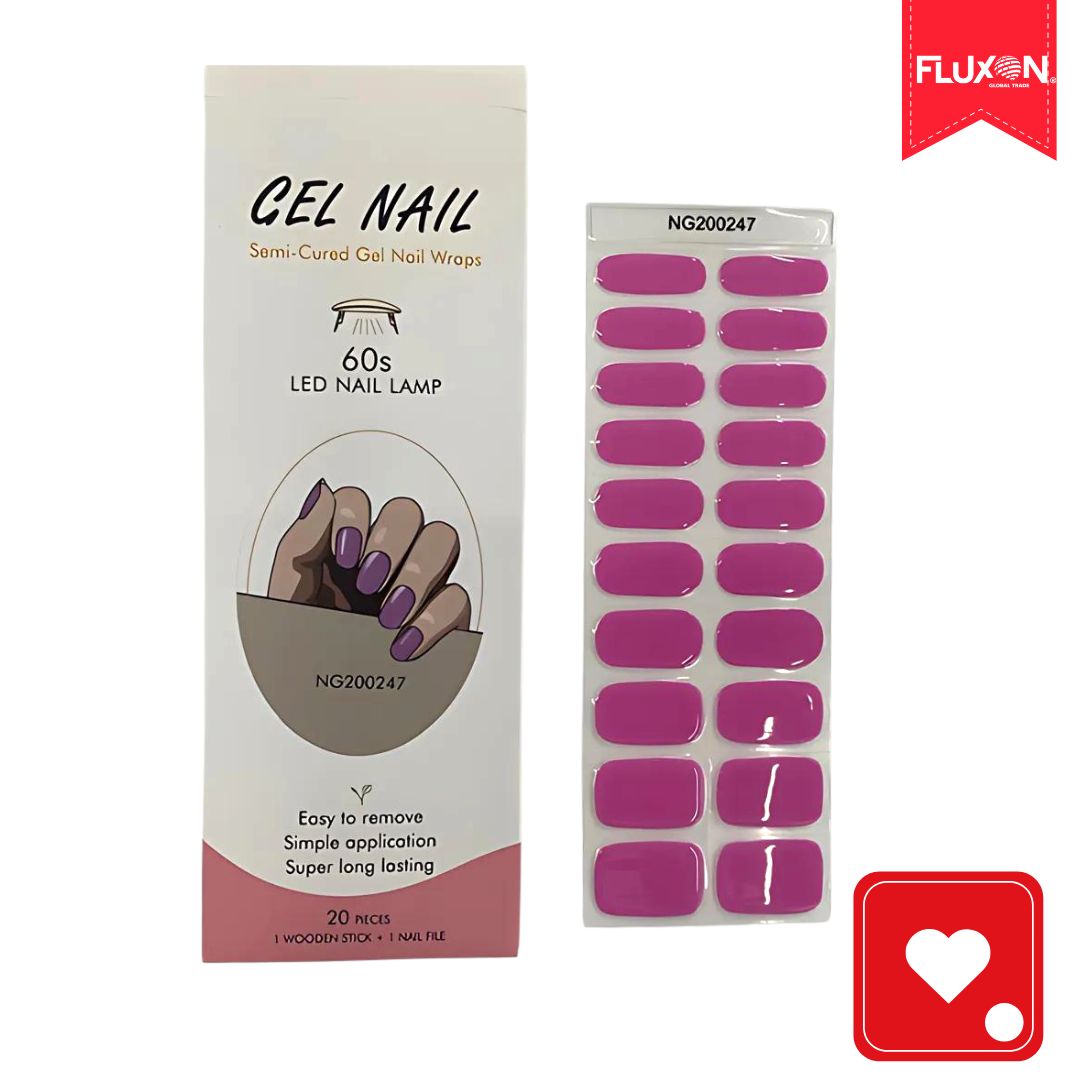 Kit Manilux® |  20 Stickers de Gel Semicurados + Lampára UV ¡50% Off!