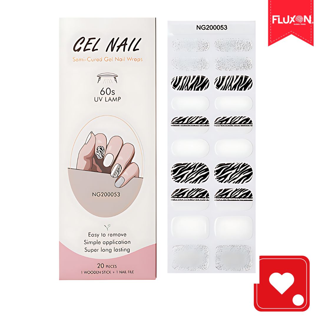 Kit Manilux® |  20 Stickers de Gel Semicurados + Lampára UV ¡50% Off!