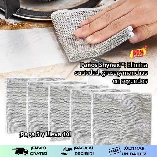 Paños Shynex™ | Elimina suciedad, grasa y manchas en segundos ¡Pagas 5 Llevas 10!